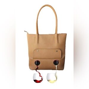 Chic Tan Wine Dispenser Tote